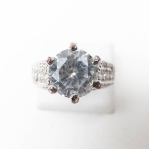 Size 8 Ornate CZ Engagement-Style Ring