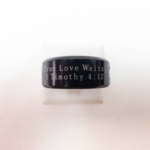 Stainless Steel Mens Christian Ring Size 10