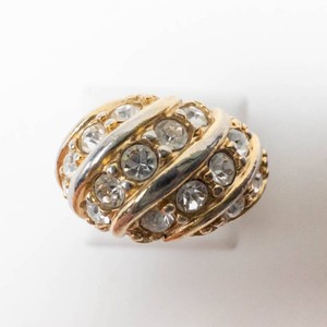 Avon Base Metal Rhinestone Ring Size 9