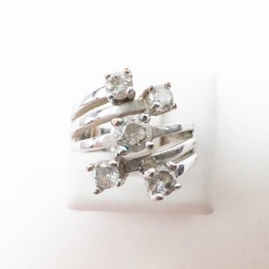 Base Metal Multi-Stone Cluster Ring Size 5