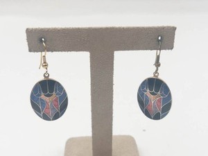 Art Nouveau Style Enamel Drop Earrings