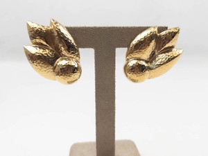 Givenchy Gold-Tone Textured Leaf Clip-On Earrings