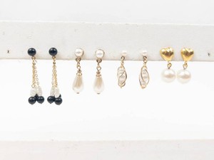 Mixed Lot of 4 Pairs Gold-Tone Drop Earrings