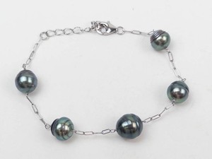 Sterling Silver Pearl Bracelet - 8 14 in