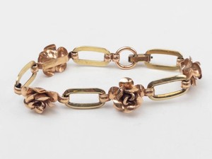 Krementz Floral Link Bracelet - Gold & Rose Tone
