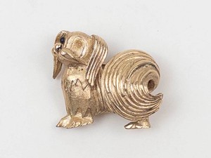 Vintage MARCEL BOUCHER Pekinese Dog Brooch (1 Eye missing) Collectable