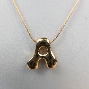 New Old Stock Letter a Gold-Tone Pendant Necklace