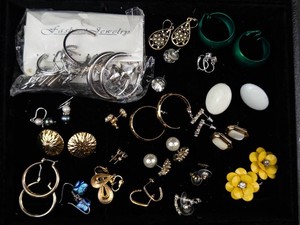 Mixed Lot Assorted Fashion Earrings - Hoops, Studs & Dangles