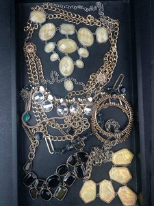 Mixed Costume Jewelry Statement Necklace, Bracelet & Pendant Assortment