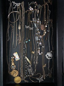 Mixed Costume Jewelry Lot - Necklaces, Bracelets, Brooches & Pendants