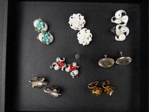 Assorted Costume Jewelry Clip-On Earrings (Lot of 7 Pairs)