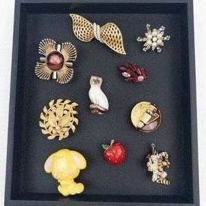 Vintage Costume Brooches & Pins Mixed Lot - 10 Pieces