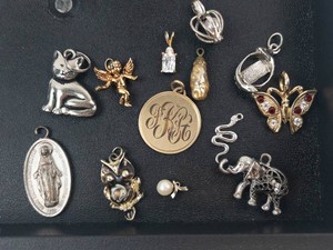 Assorted Jewelry Charms & Pendants Mixed Lot (Lot of 13)