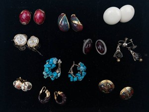 Mixed Lot Costume Earrings - 10 Pairs, Assorted Styles