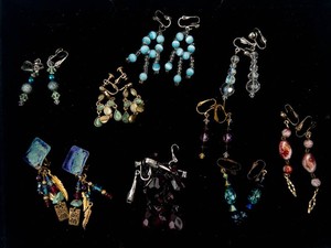 Vintage Assorted Dangle Earrings (Lot of 9)