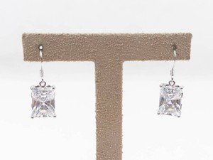 CZ Sterling Silver Cubic Zirconia Drop Earrings