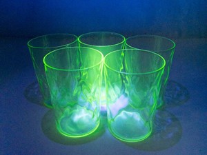 Uranium Glass Tumbler Set (Lot of 5)