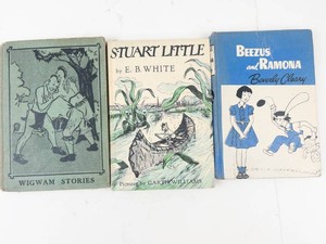 Vintage Childrens Book Lot Wigwam Stories, Stuart Little & Beezus and Ramona (Lot of 3)