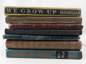 Antique School Textbooks Mixed Lot of 7