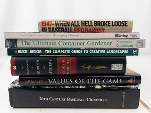 Garden, Baseball & Mystery Book Mixed Lot of 8