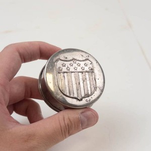 Antique Collapsible Travel Cup With Union Shield Lid