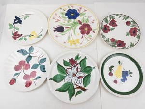Blue Ridge Southern Potteries Hand Painted Plates (Lot of 6)