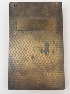 Vintage Brass Writing Pad Holder Signed C.C. Adams