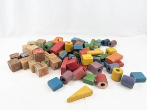 Wooden Alphabet Blocks Mixed Lot