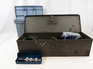 Vintage Tool Chest With Assorted Tools & Saw Blades