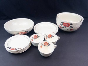Vintage Halls Superior Quality Dinnerware Floral Set