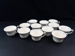 White Ceramic Cup Set (Lot of 12)