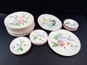 Vintage Blue Ridge Southern Pottery Floral Plates
