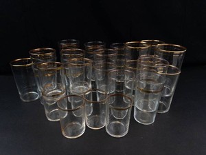 Gold Rim Glass Tumblers