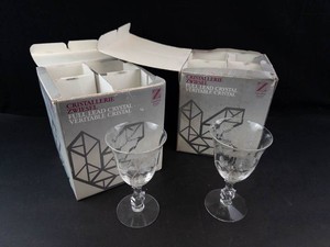 Heisey Rose Pattern Water Goblets (Lot of 6) - Chips & Cracks