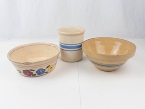 Vintage Stoneware Serving Bowl & Kitchenware Mixed Lot