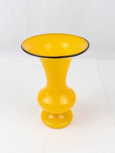 Yellow Art Glass Vase