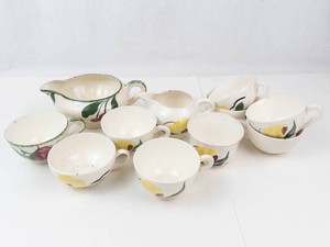 Blue Ridge Hand-Painted Teacups, Creamers & Serving Pieces Mixed Lot