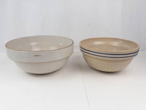 Vintage Stoneware Mixing Bowls (Lot of 2)