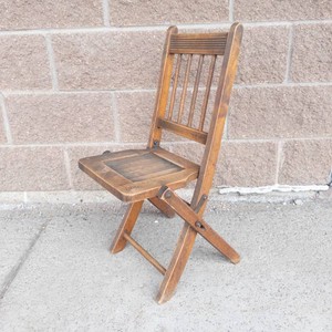 Antique Wooden Folding Chairs (Lot of 2)