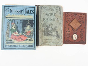 Antique Childrens Book Lot of 3 - Nursery Tales, Word Primer & Tim Leeson