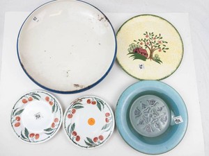 Vintage Ceramic Plates & Shallow Bowl Mixed Lot