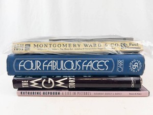 Katharine Hepburn, MGM Story, Four Fabulous Faces & Montgomery Ward Books (Lot of 4)