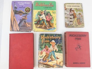 Mark Twain Huckleberry Finn & Tom Sawyer Book Lot (6)