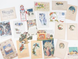 Vintage Christmas Postcard & Greeting Card Mixed Lot