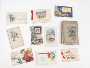 Vintage Christmas Postcards & Evangeline Longfellow Booklet Mixed Lot