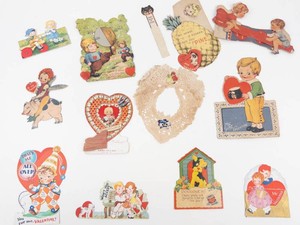 Vintage Valentines Day Card Assortment Mixed Lot