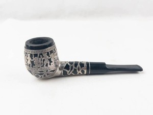 Vintage Medico Sterling Silver Overlay Tobacco Pipe