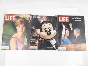 Vintage LIFE & LOOK Magazine Lot of 3 - Disney World, Streisand, Goldwater