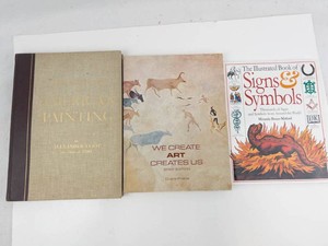 American Painting, We Create Art Creates Us & Signs Symbols Mixed Lot