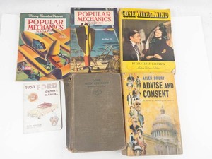 Popular Mechanics, Gone With the Wind, Advise and Consent & Ford Manual Mixed Lot